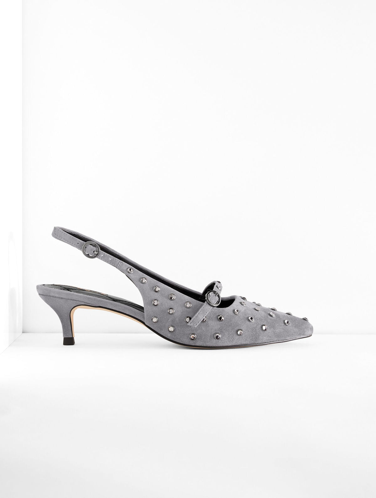SYLVIE STUDDED SLINGBACK SUEDE PUMPS | Talbots