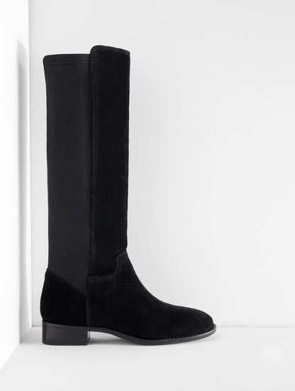 TISH STRETCH FAUX SUEDE TALL BOOTS | Talbots