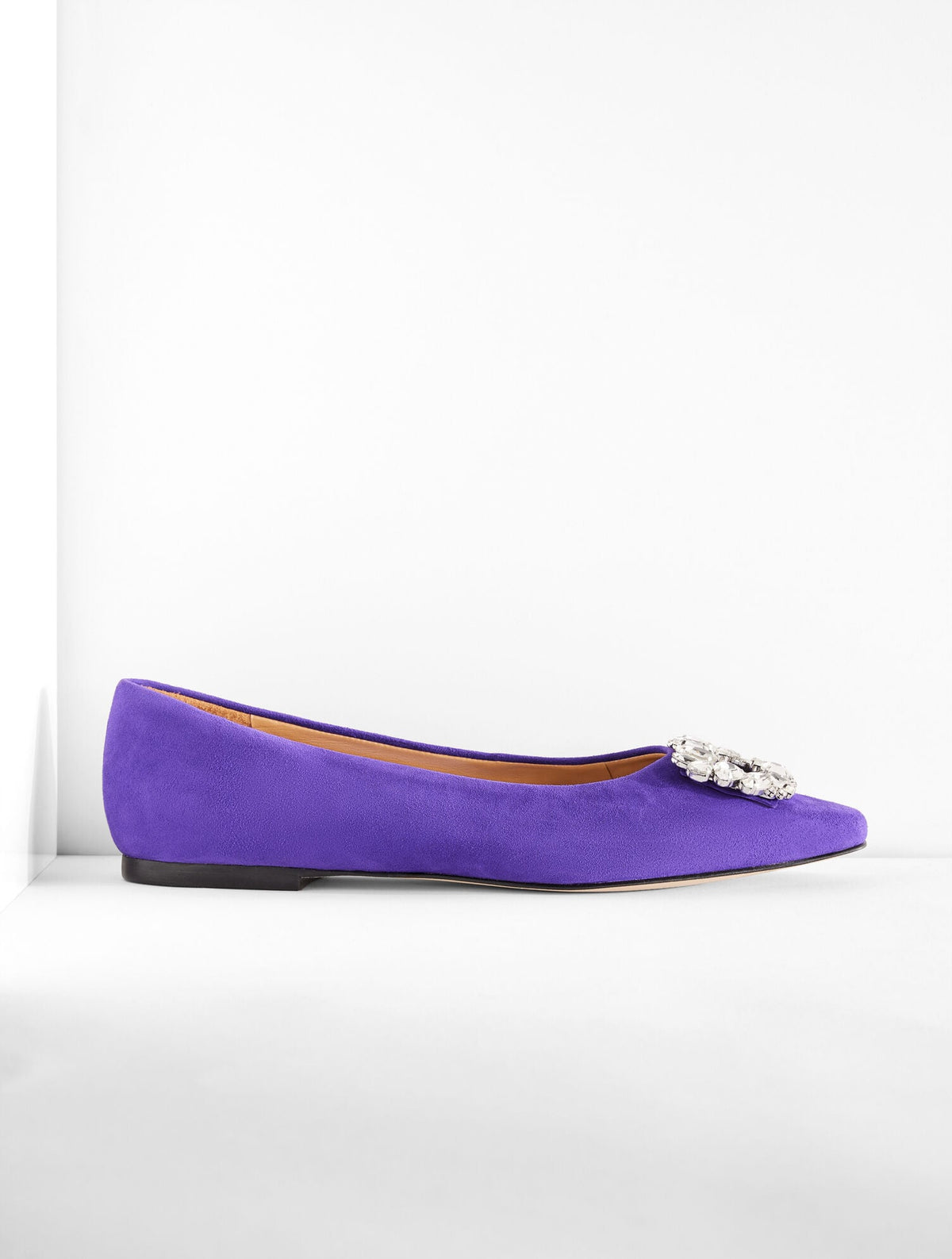 WHITLEY CRYSTAL SUEDE FLAT | Talbots