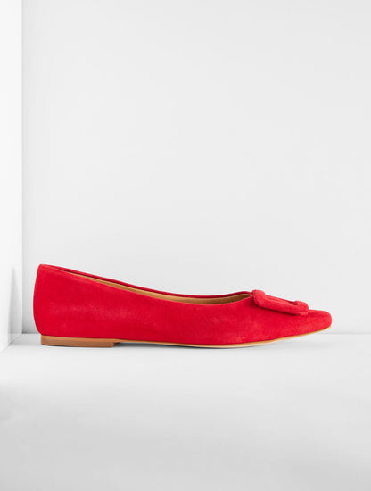 WHITLEY BUCKLE SUEDE FLATS | Talbots