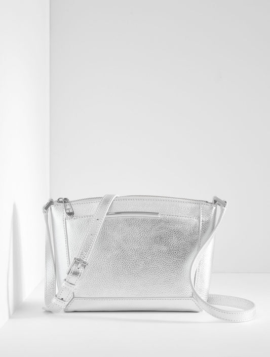 DARCY METALLIC PEBBLE LEATHER CROSSBODY BAG - METALLIC | Talbots