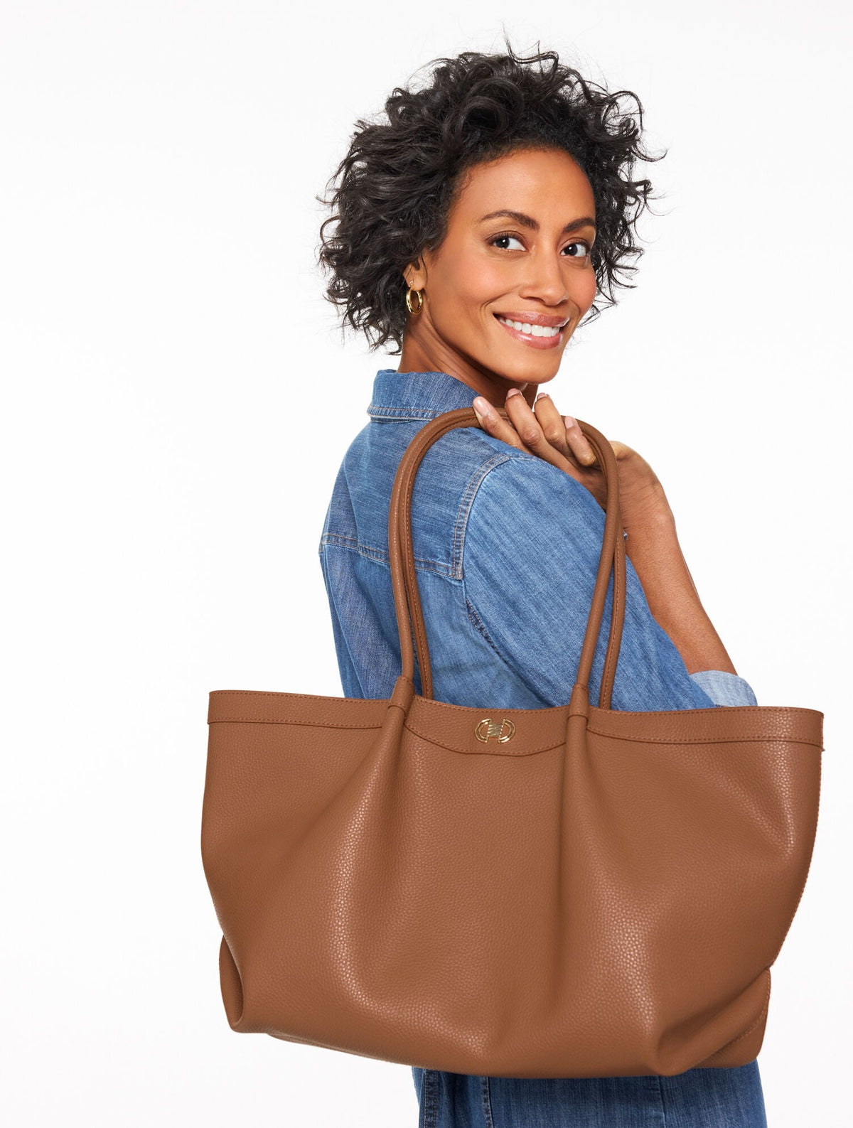 KATHARINE PEBBLE LEATHER TOTE | Talbots