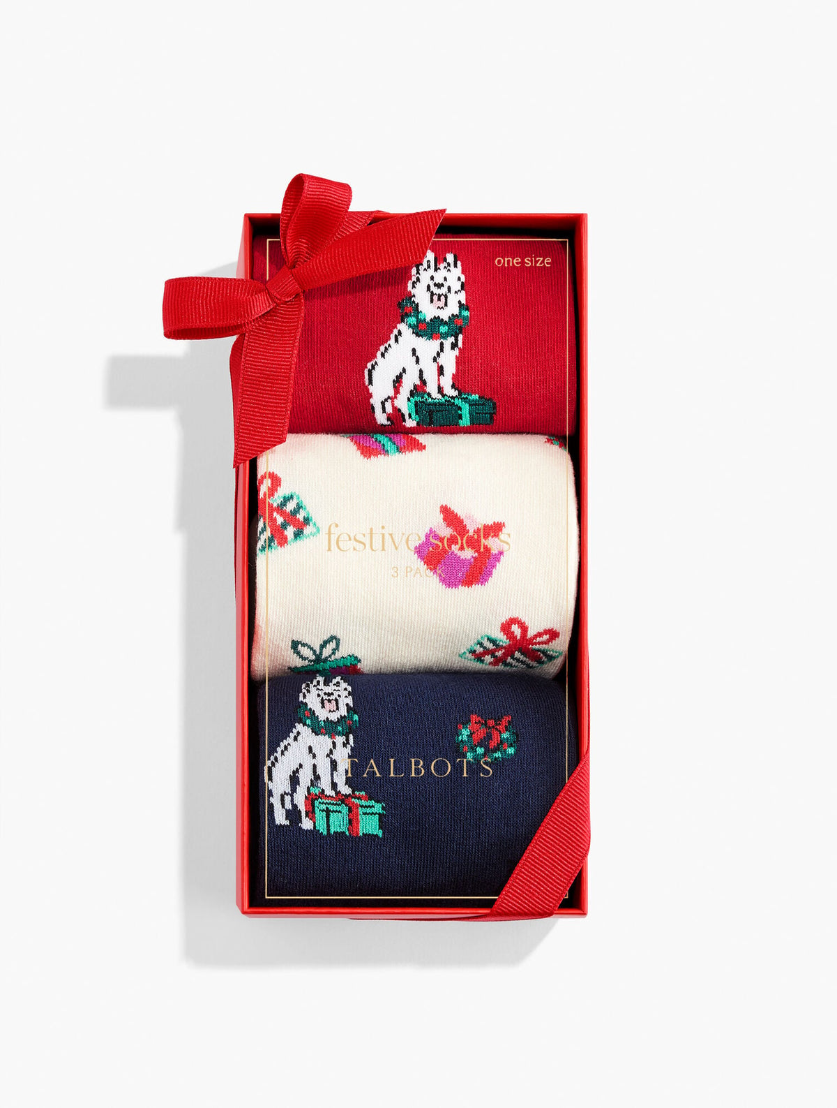 CHRISTMAS DOG SOCKS 3-PACK GIFT SET | Talbots