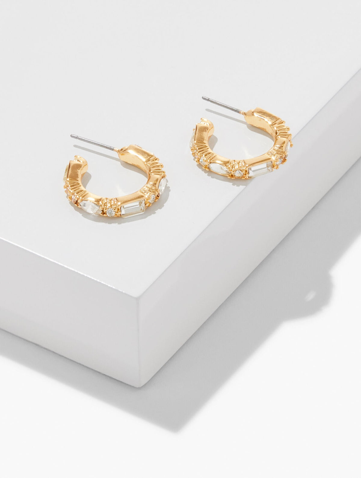 BAGUETTE HOOP EARRINGS | Talbots