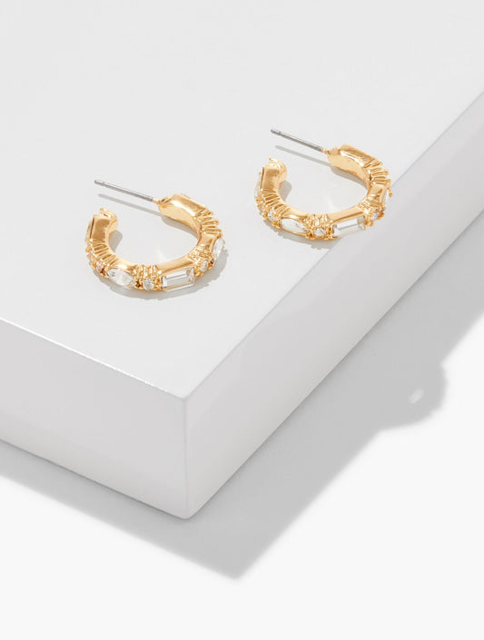 BAGUETTE HOOP EARRINGS | Talbots