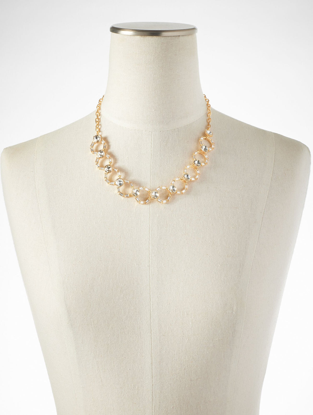 INTERLOCKING BAGUETTE NECKLACE | Talbots