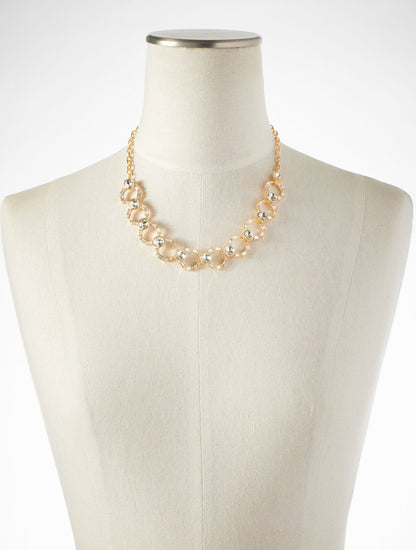 INTERLOCKING BAGUETTE NECKLACE | Talbots