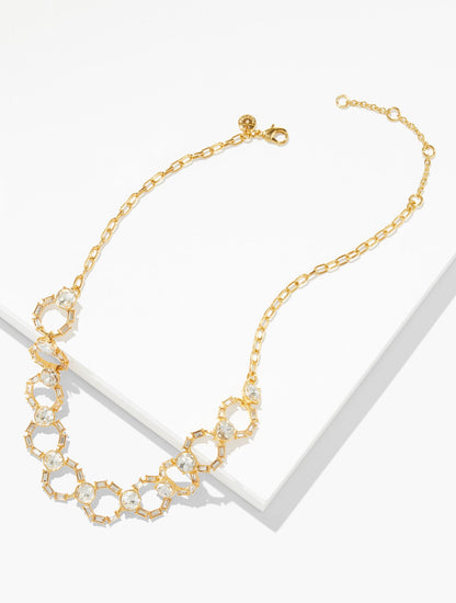 INTERLOCKING BAGUETTE NECKLACE | Talbots