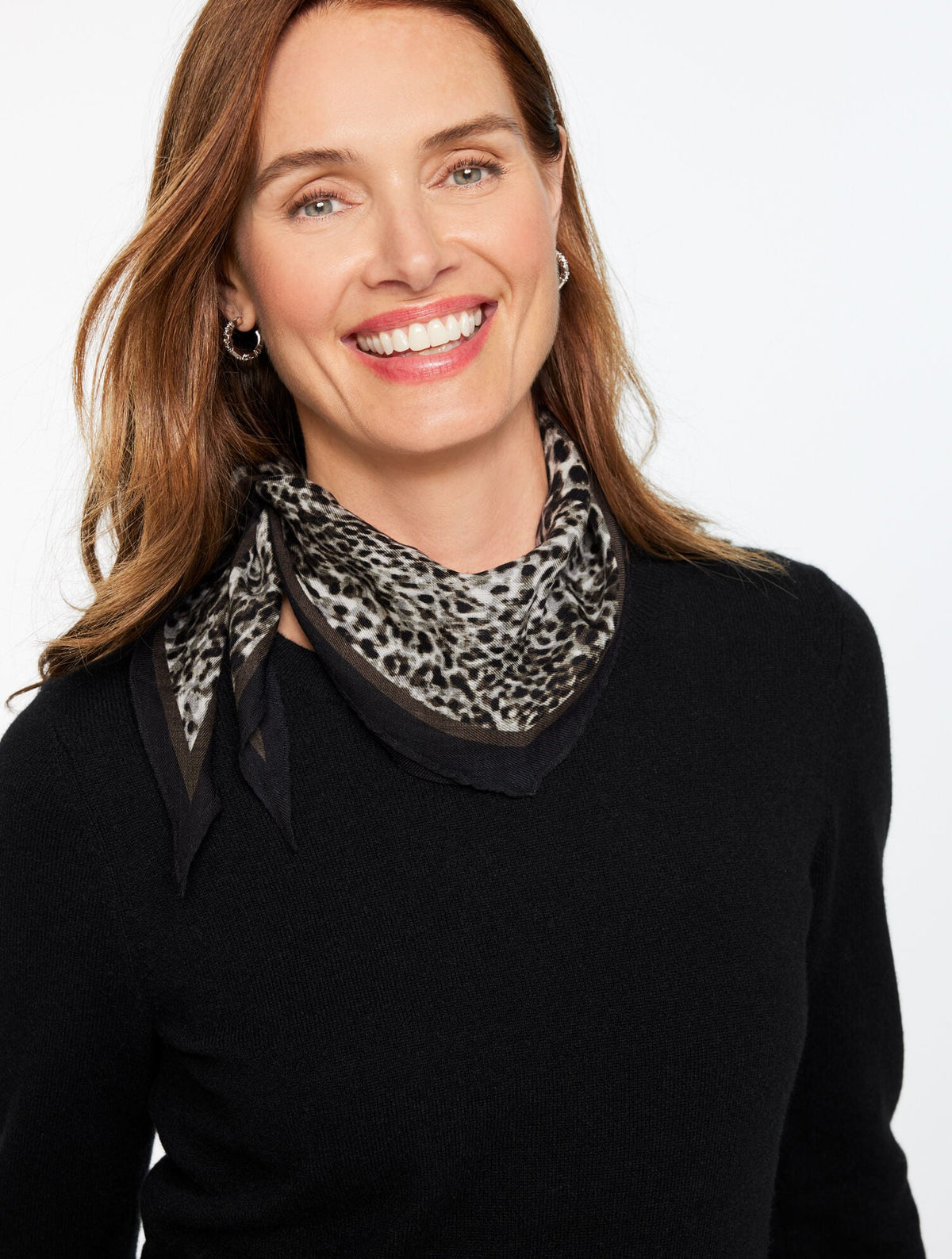 SWIRLY ANIMAL DIAMOND SCARF | Talbots
