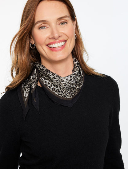 SWIRLY ANIMAL DIAMOND SCARF | Talbots