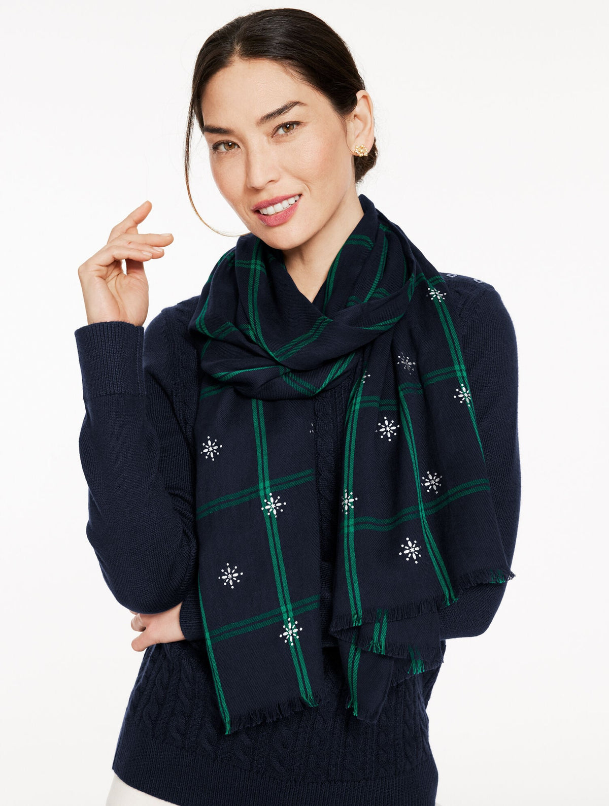 ENCHANTING BLACK WATCH OBLONG SCARF | Talbots