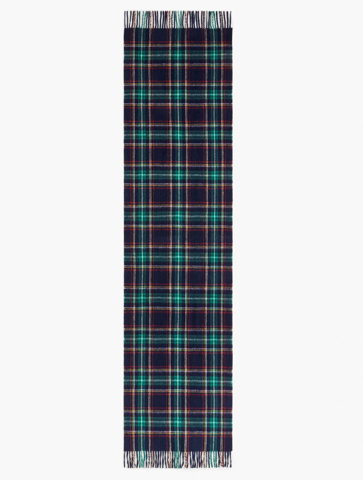 CASHMERE WATERWEAVE SCARF - MIDNIGHT PLAID | Talbots