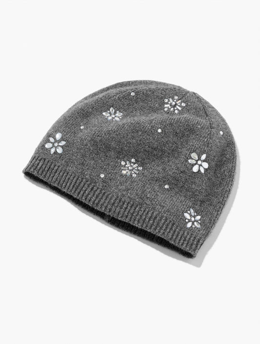 SNOWFLAKE EMBELLISHED SOFT KNIT BEANIE | Talbots