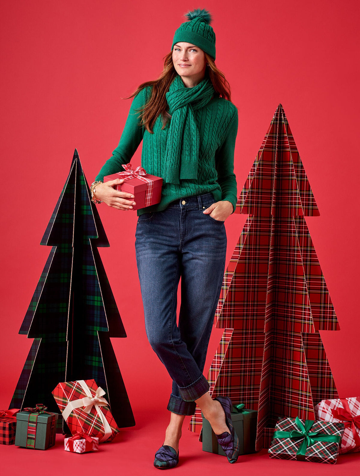 SOFT CABLE KNIT SCARF | Talbots