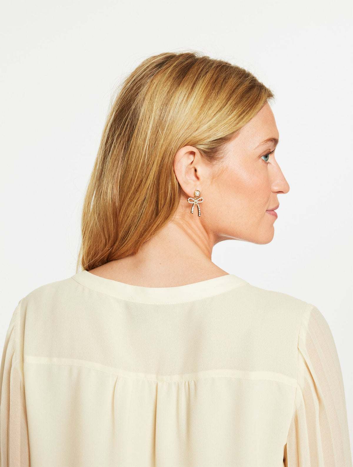 PLEATED LACE TRIM TOP | Talbots