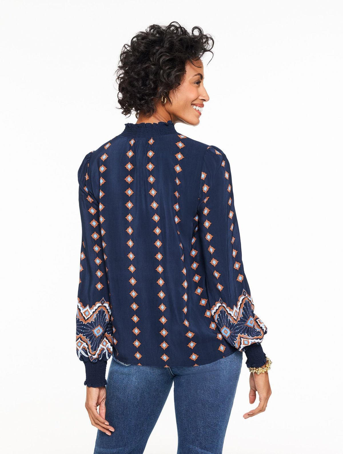 RUFFLE TOP - SCALLOP MEDALLION | Talbots