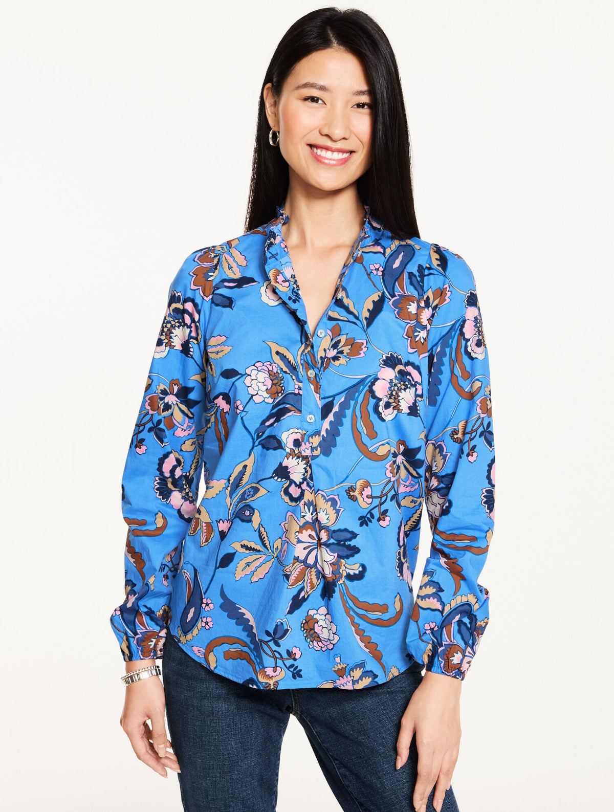 RUFFLE POPOVER - JACOBEAN FANTASIA | Talbots