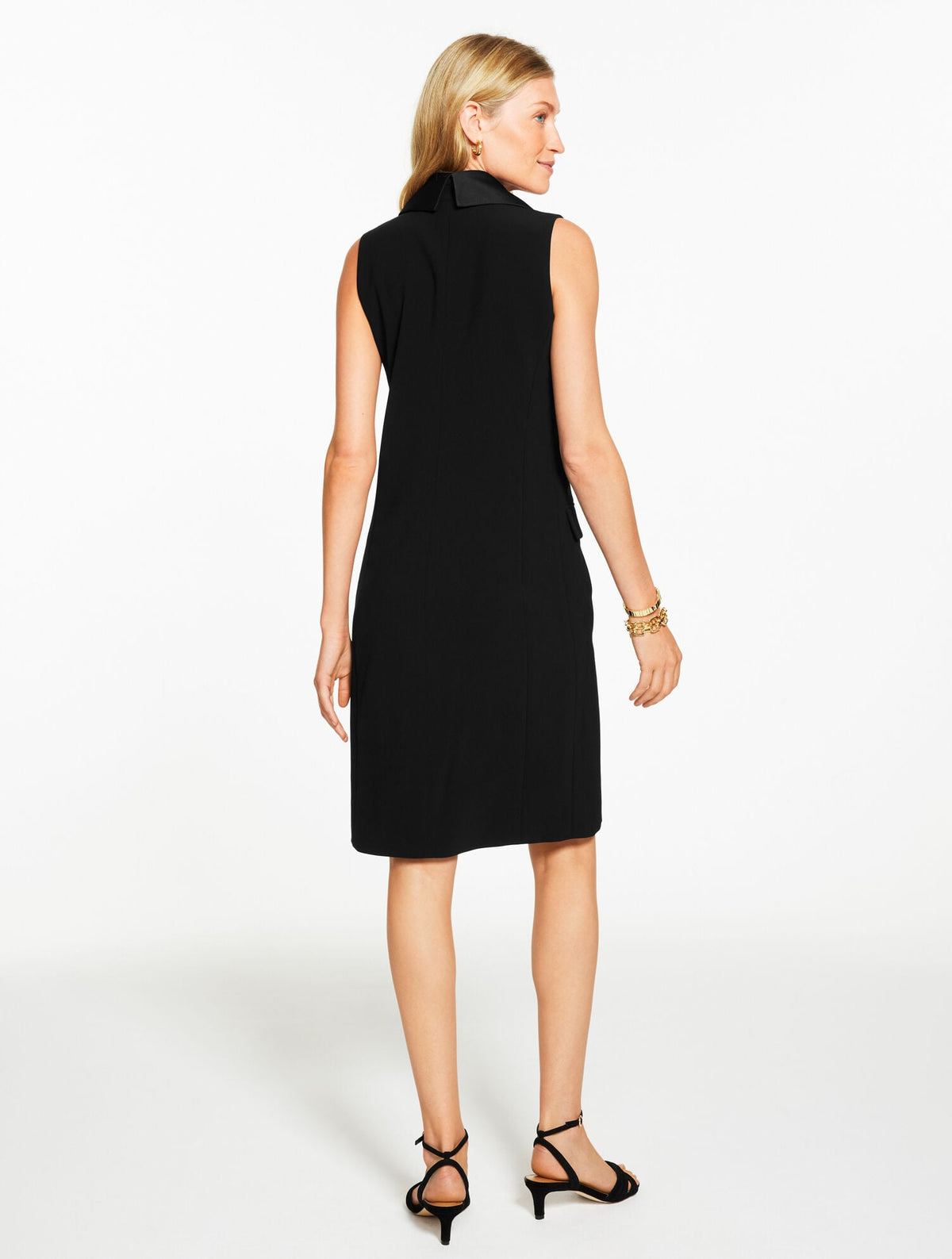 POLISHED CREPE BLAZER DRESS | Talbots