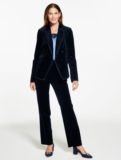 TIPPED VELVETEEN BLAZER | Talbots
