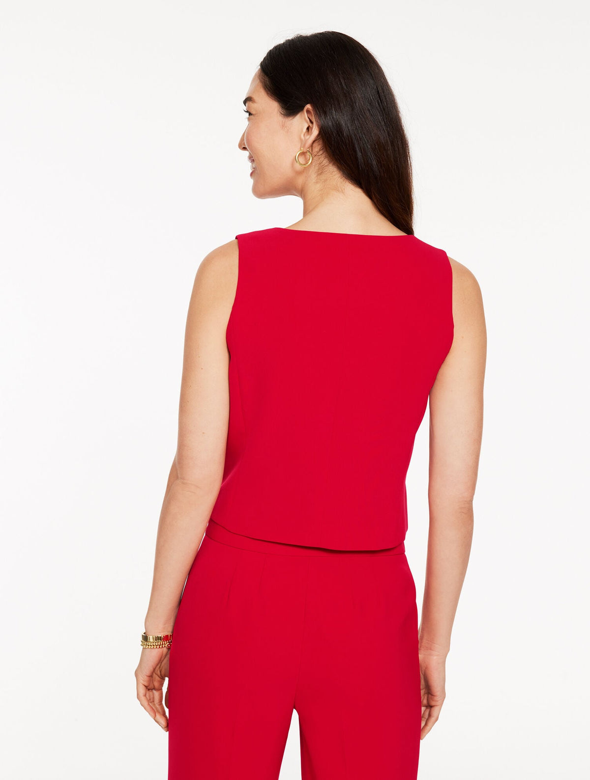 POLISHED CREPE VEST | Talbots