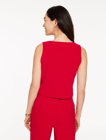 POLISHED CREPE VEST | Talbots