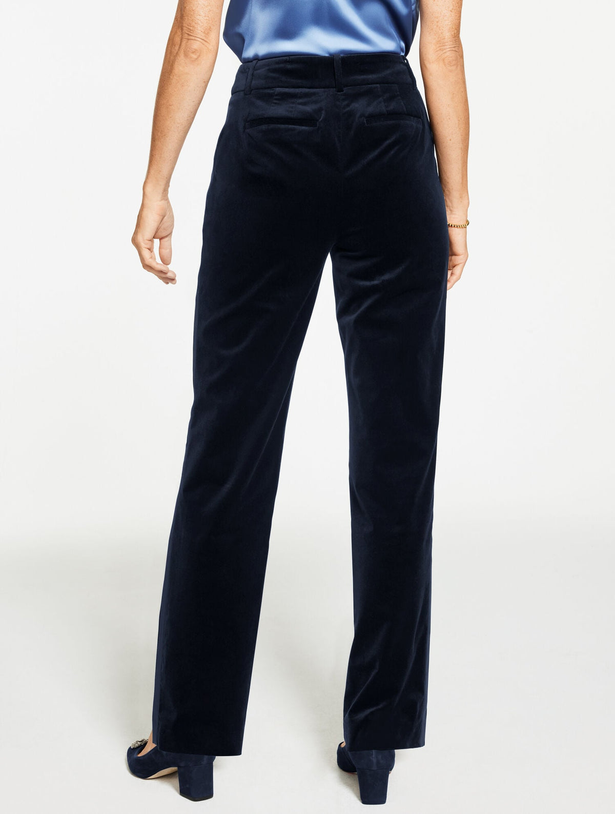 STRAIGHT LEG PLUSH VELVETEEN PANTS | Talbots