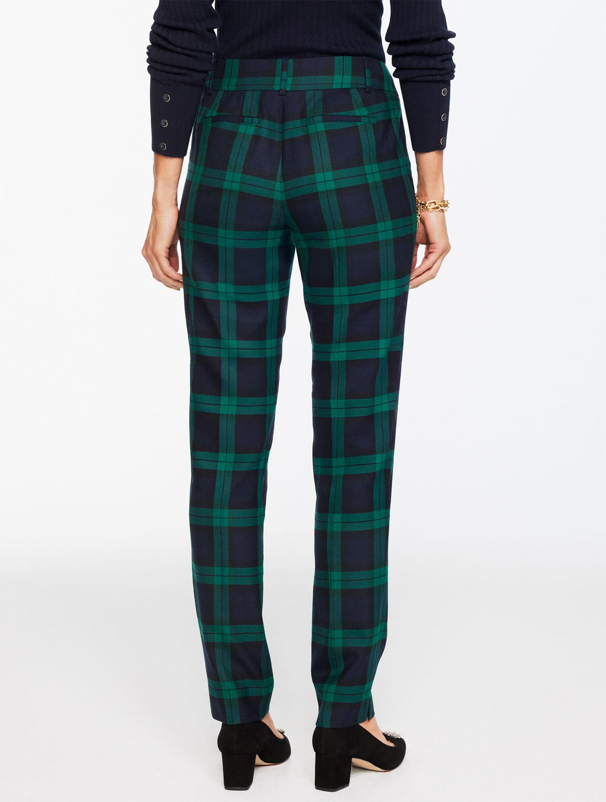 TALBOTS HAMPSHIRE STRAIGHT ANKLE PANTS - DASHING TARTAN | Talbots