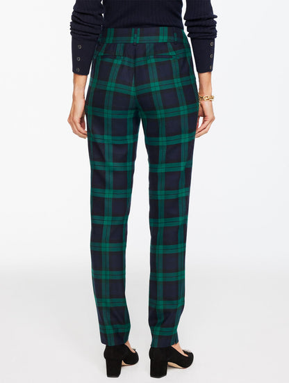 TALBOTS HAMPSHIRE STRAIGHT ANKLE PANTS - DASHING TARTAN | Talbots