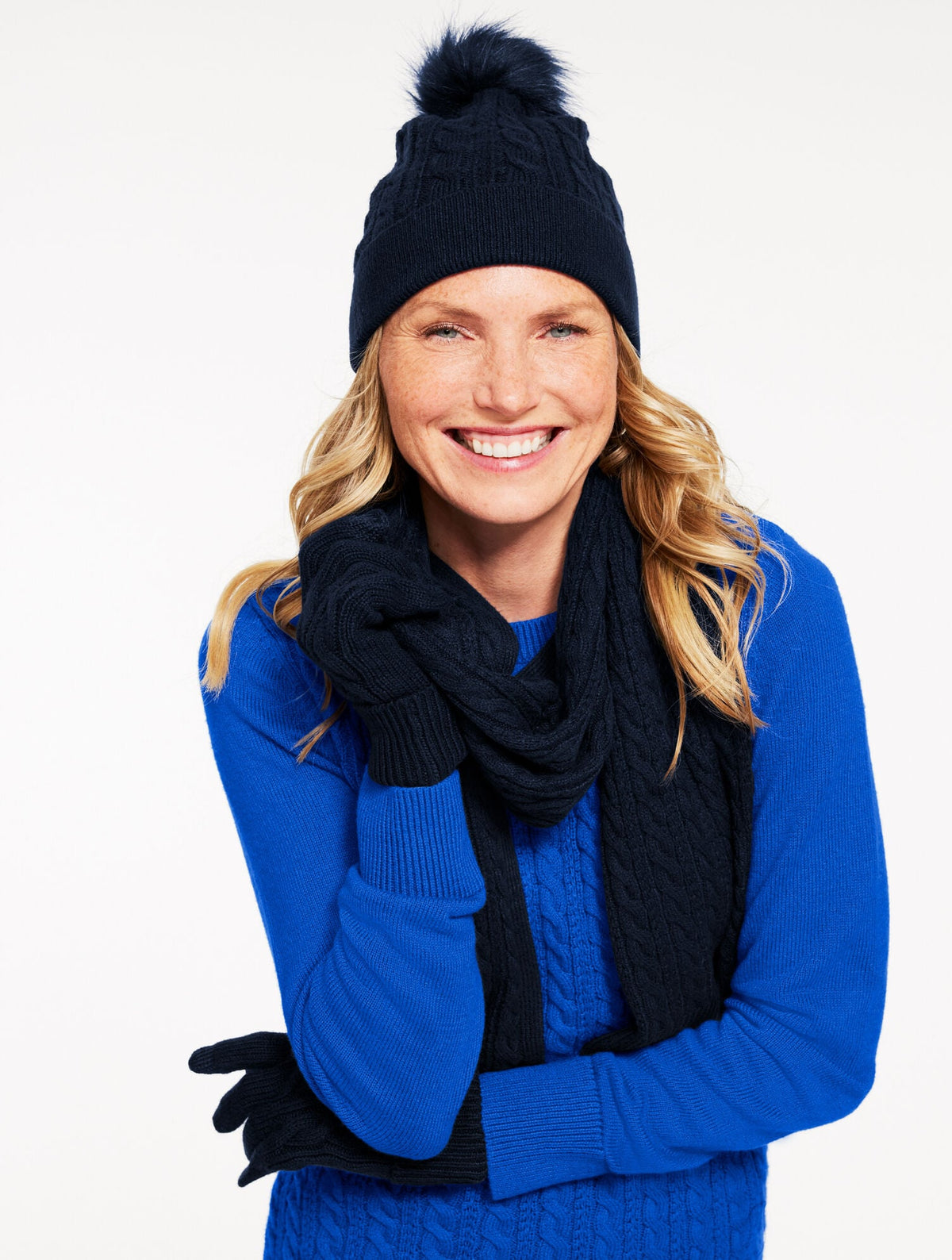 CABLE KNIT CREWNECK SWEATER - COLORS | Talbots