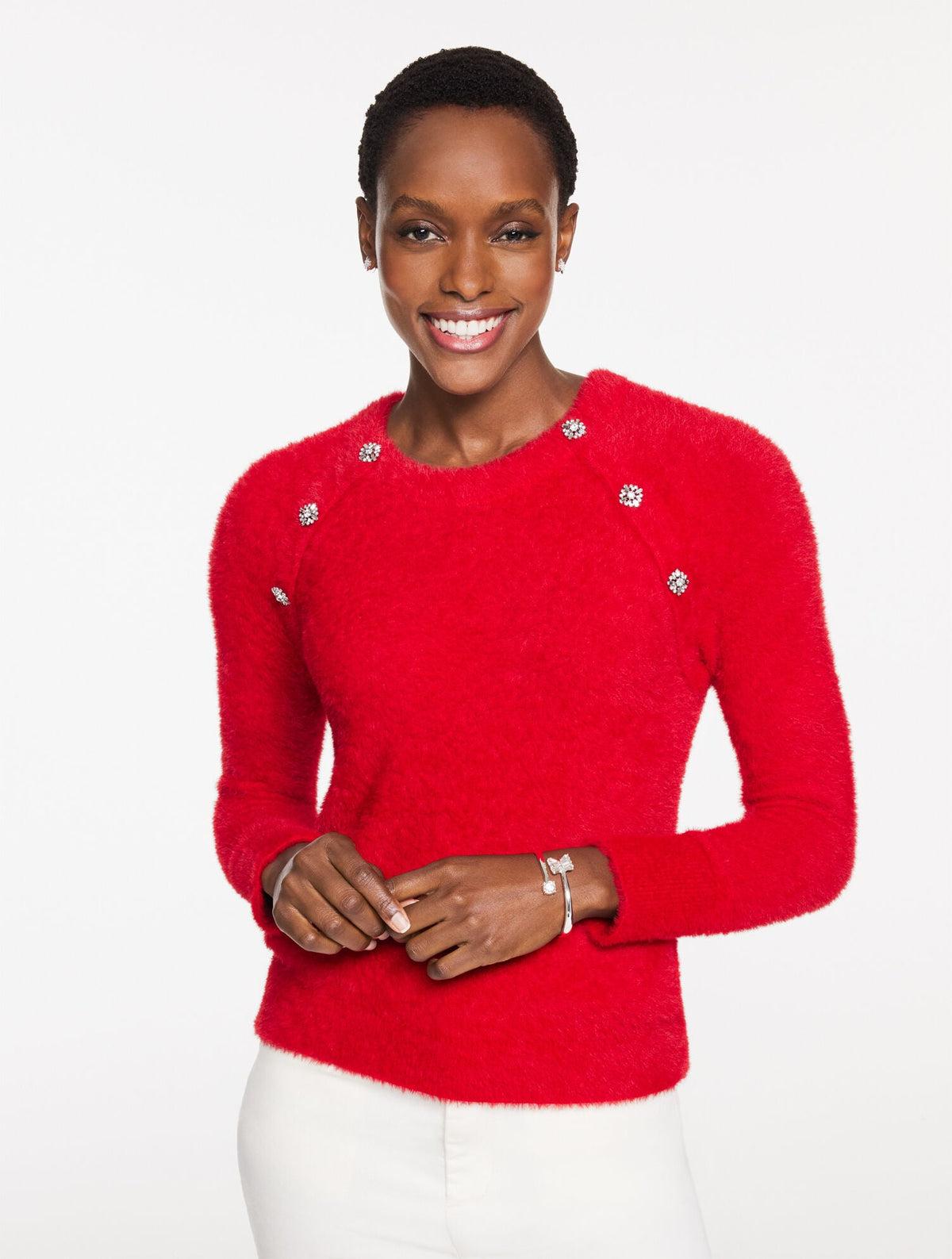 PLUSH CREWNECK SWEATER | Talbots