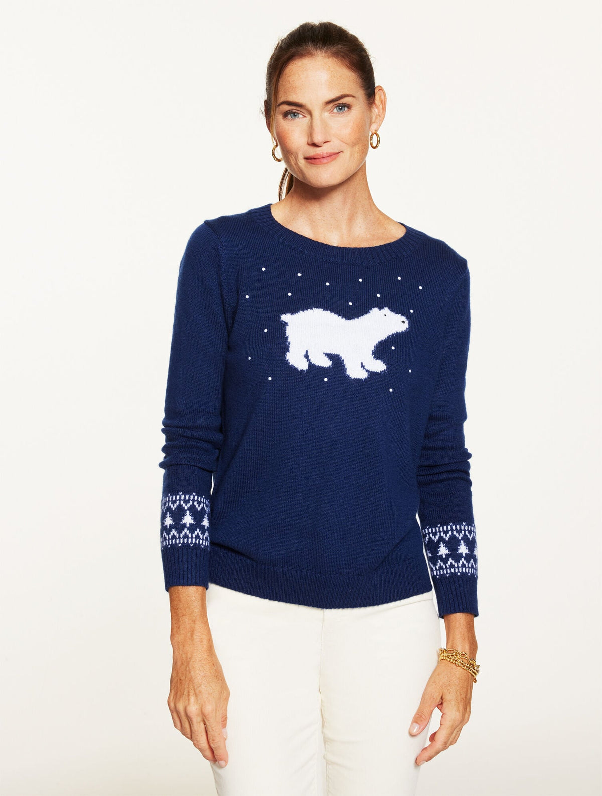 CREWNECK SWEATER - POLAR BEAR | Talbots