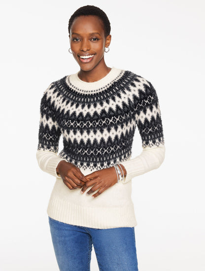 CREWNECK SWEATER - PERSIAN FAIR ISLE | Talbots