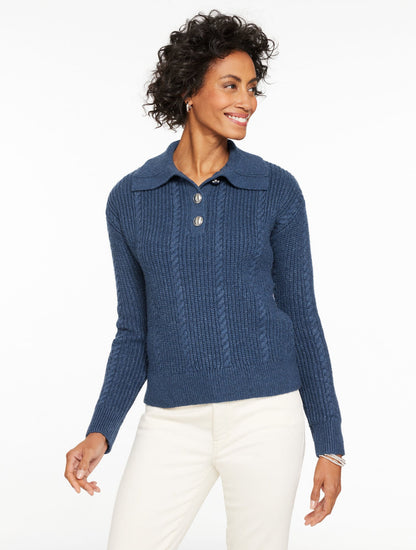 JOHNNY COLLAR PULLOVER | Talbots