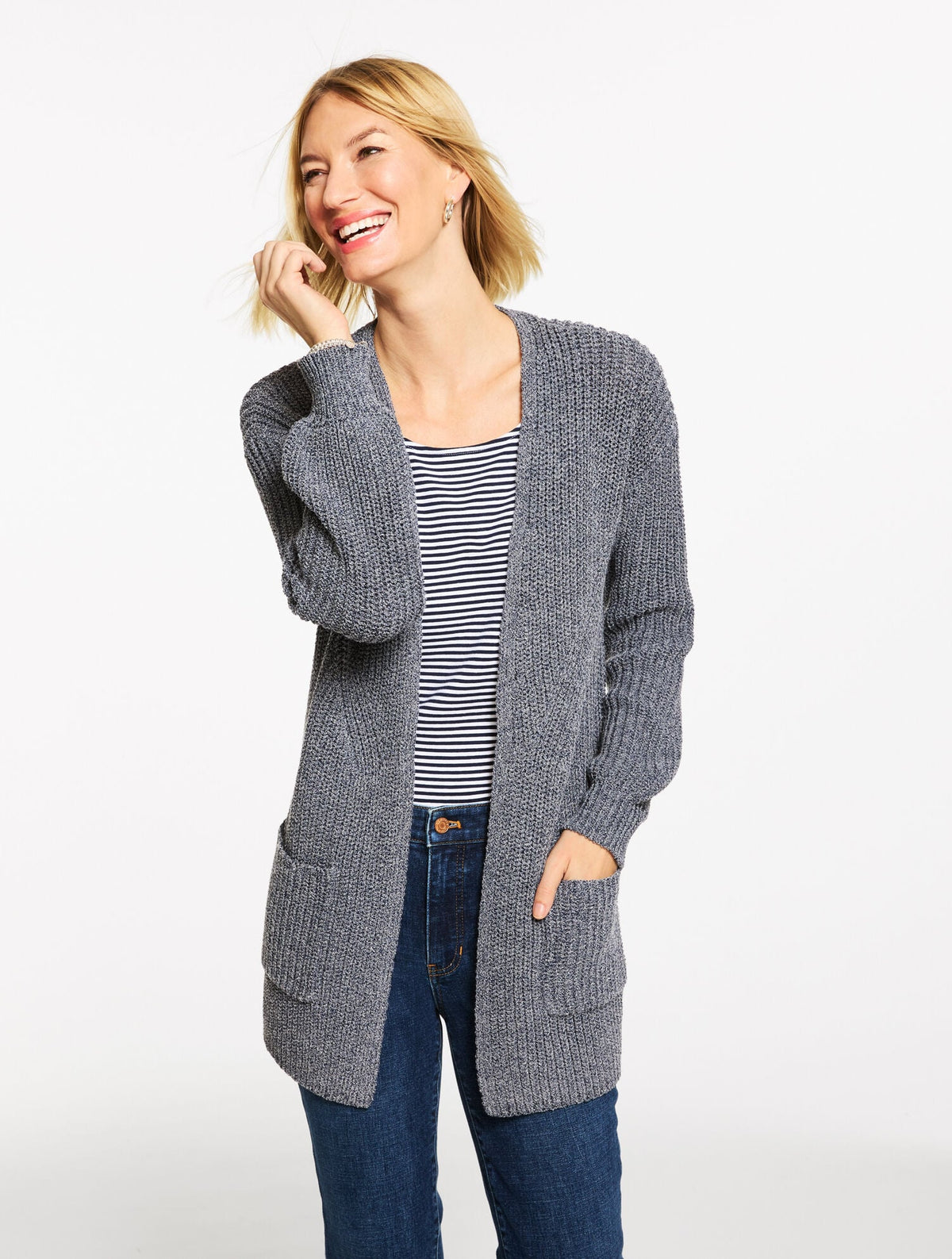 SHAKER STITCH CARDIGAN | Talbots