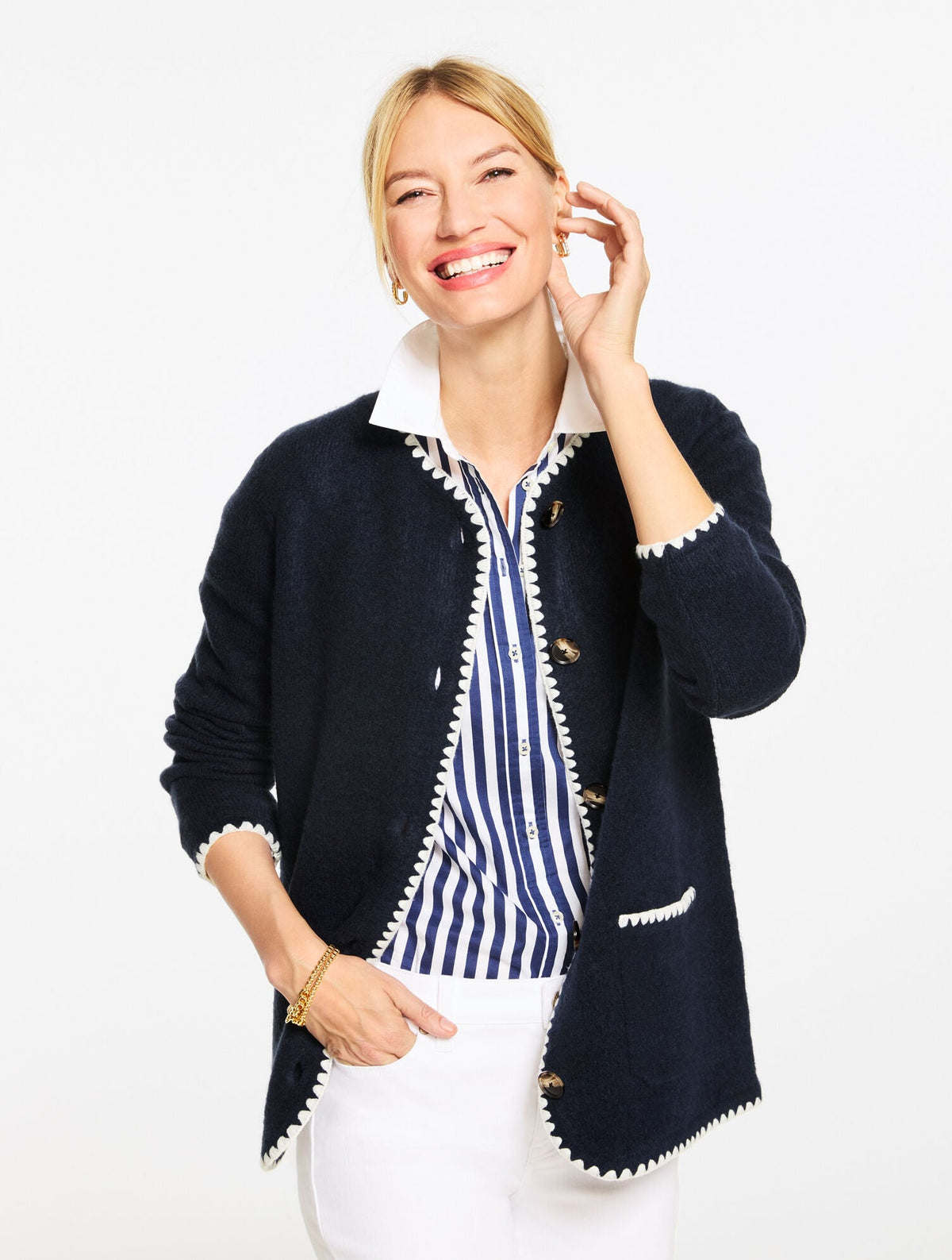 CREWNECK CARDIGAN | Talbots
