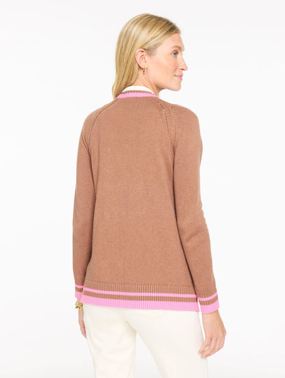 TIPPED GIRLFRIEND CARDIGAN | Talbots