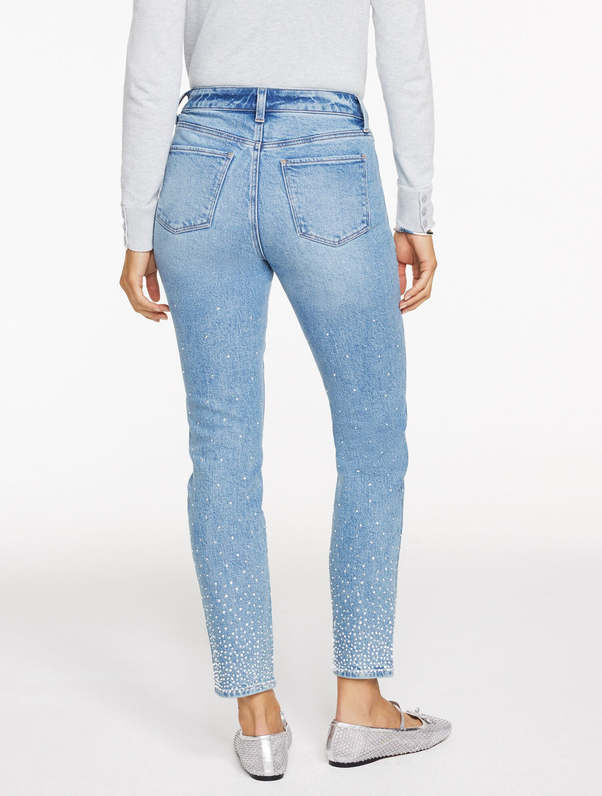 SLIM ANKLE RHINESTONE JEANS - AVALON WASH | Talbots