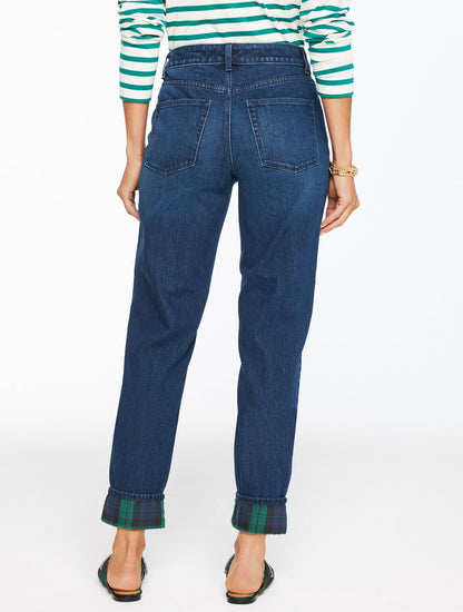 EVERYDAY RELAXED JEANS - TARTAN CUFF | Talbots