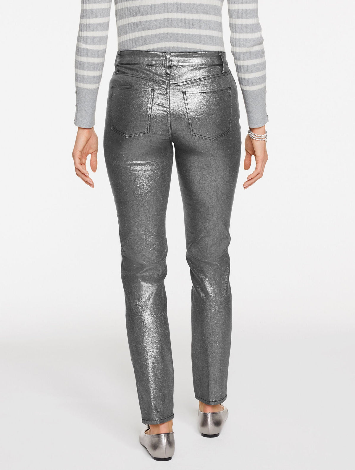 SLIM ANKLE JEANS - PEWTER FOIL | Talbots