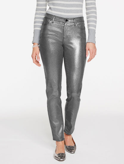 SLIM ANKLE JEANS - PEWTER FOIL | Talbots