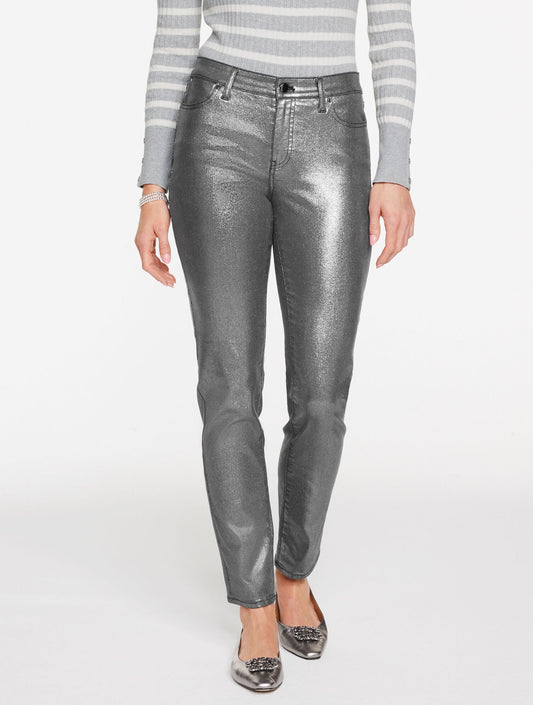 SLIM ANKLE JEANS - PEWTER FOIL | Talbots