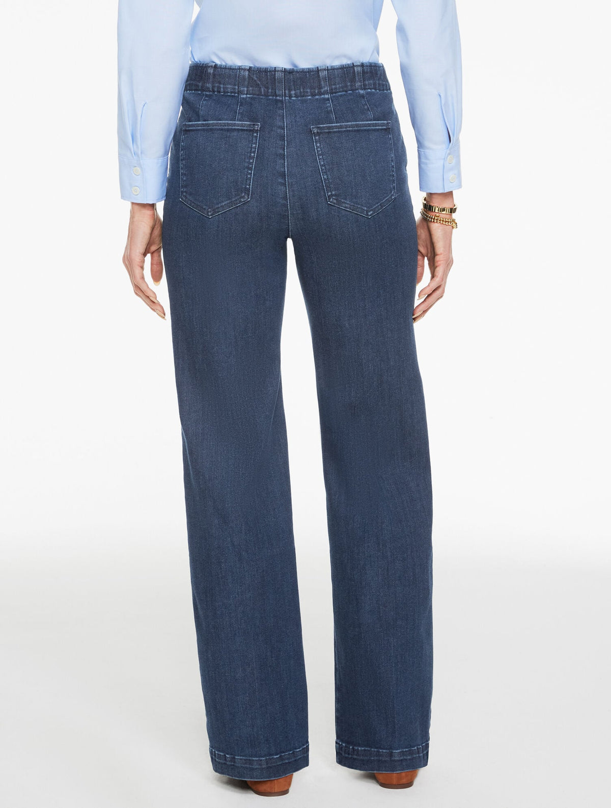 TROUSER PULL-ON TRAVEL JEANS - PIKE WASH | Talbots
