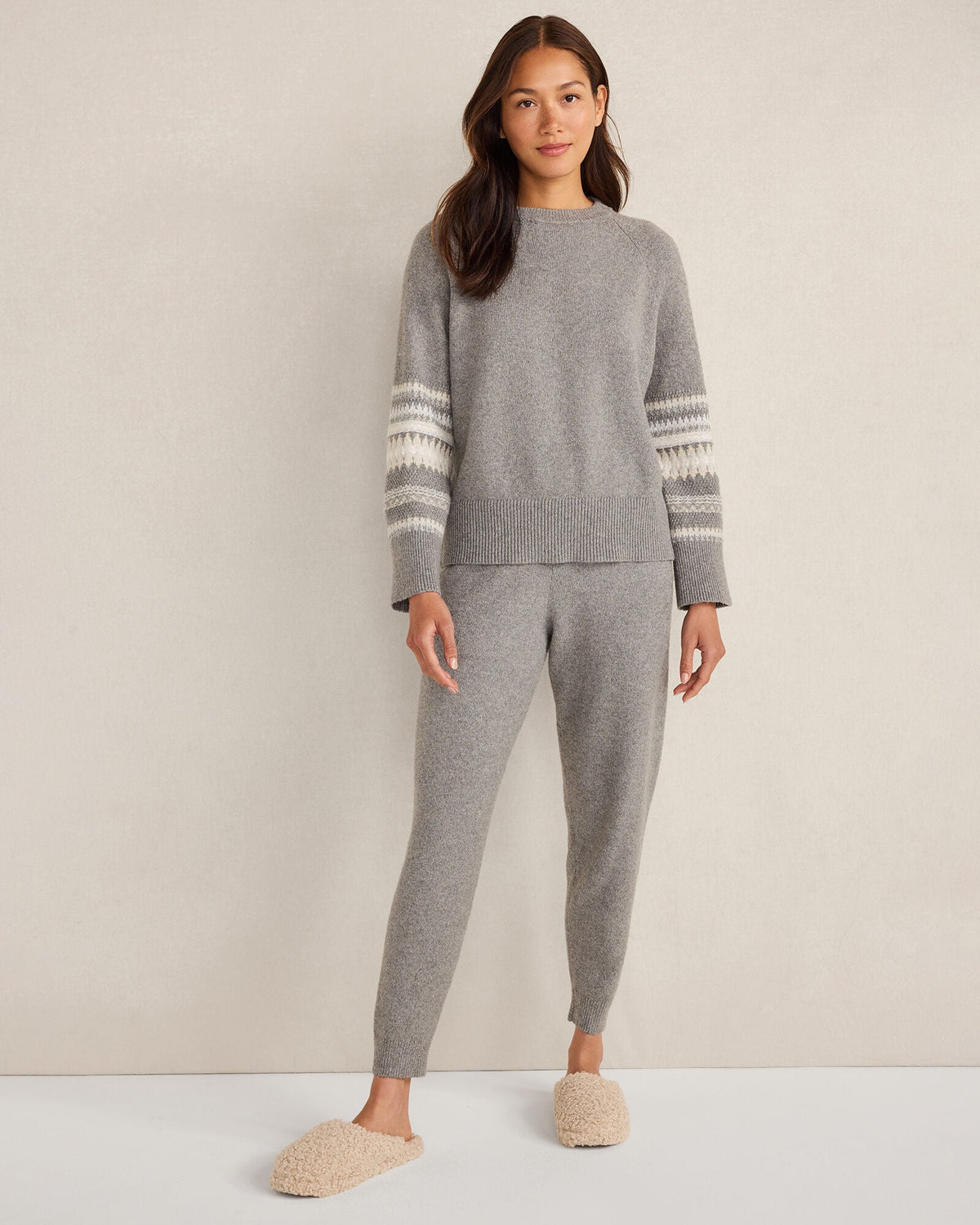 ORGANIC COTTON BLEND NOSTALGIC FAIR ISLE CREWNECK SWEATER | Talbots