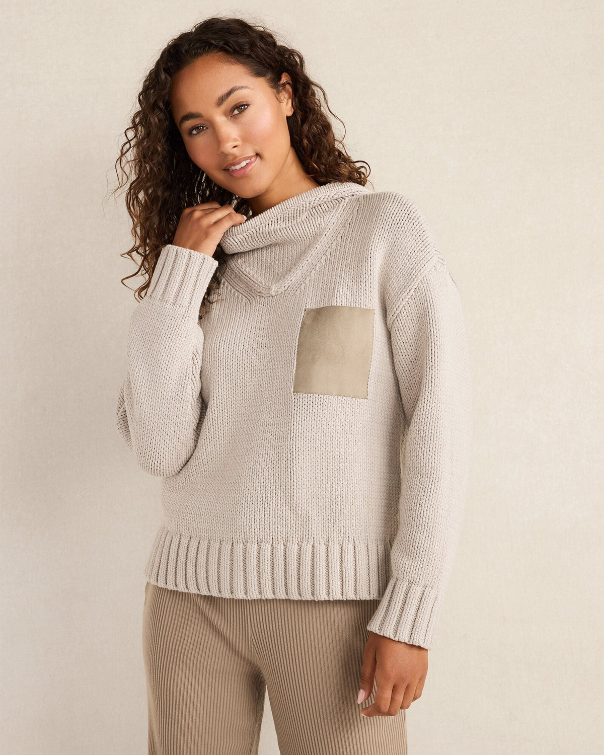COTTON BLEND POCKET HOODIE | Talbots