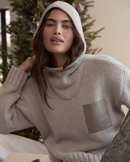 COTTON BLEND POCKET HOODIE | Talbots