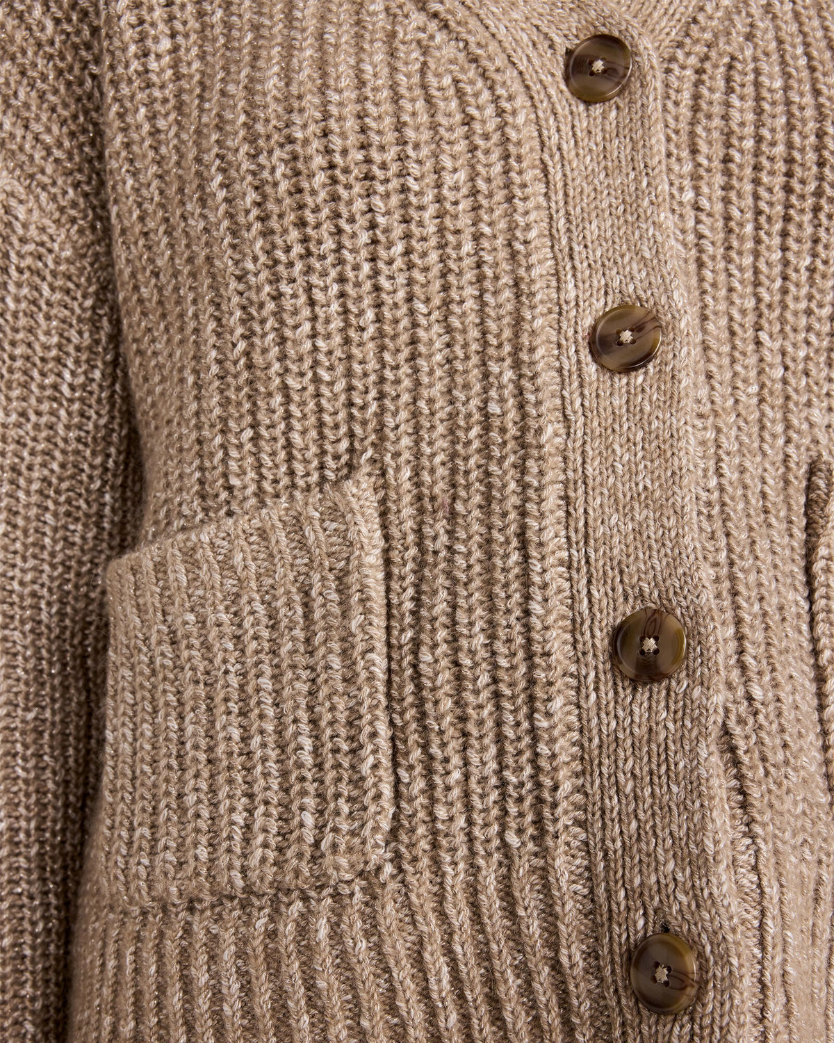 LUREX BLEND SHAKER STITCH CARDIGAN | Talbots