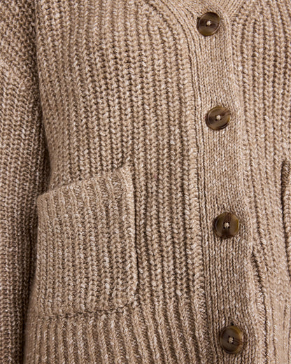 LUREX BLEND SHAKER STITCH CARDIGAN | Talbots