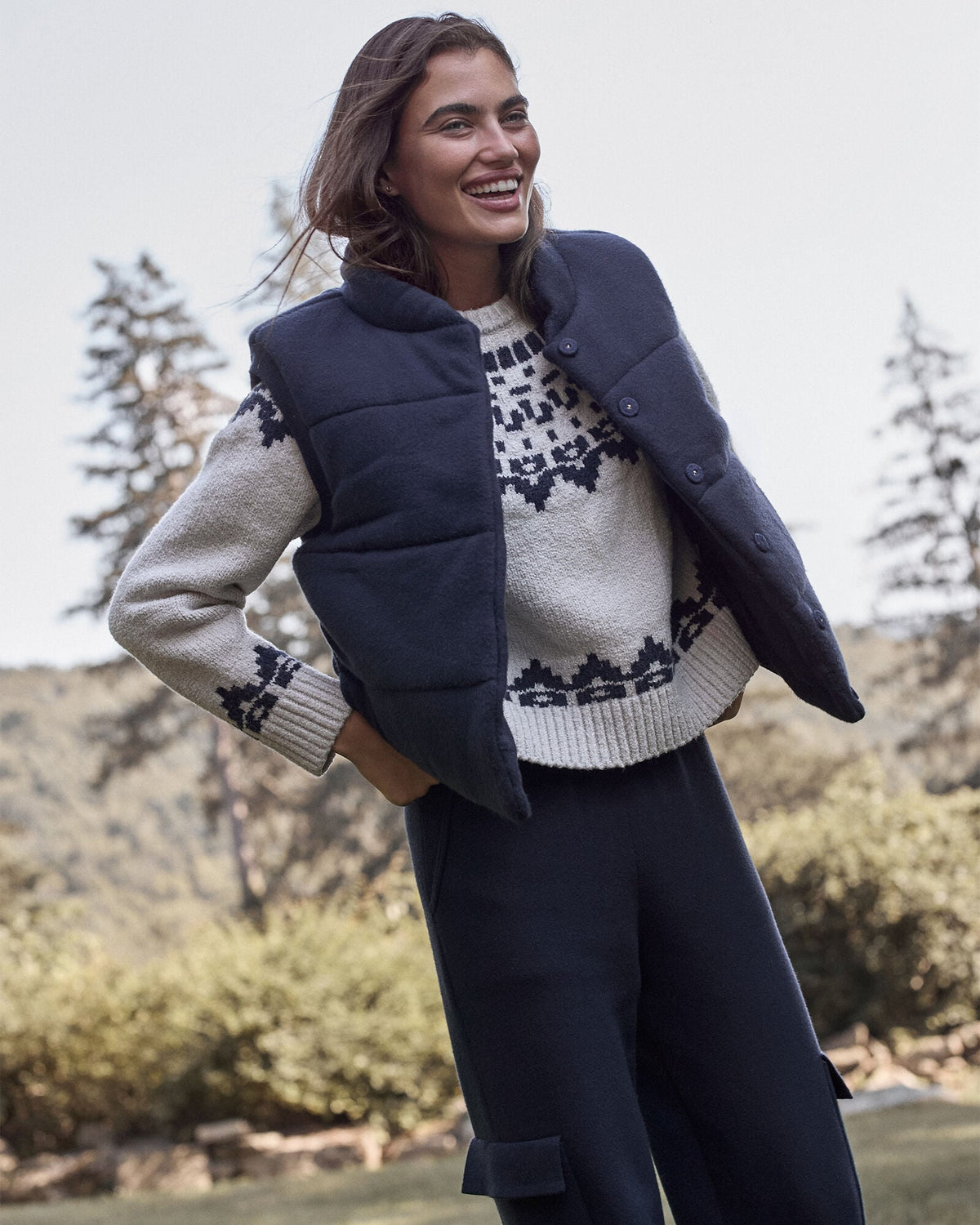 VISCOSE BLEND PUFFER VEST | Talbots