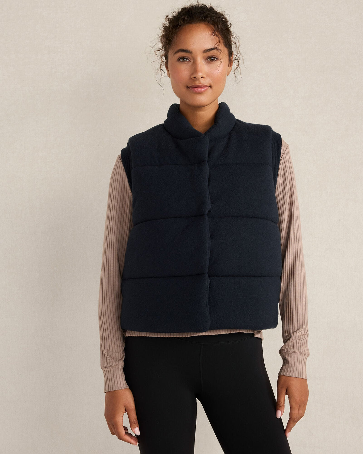 VISCOSE BLEND PUFFER VEST | Talbots