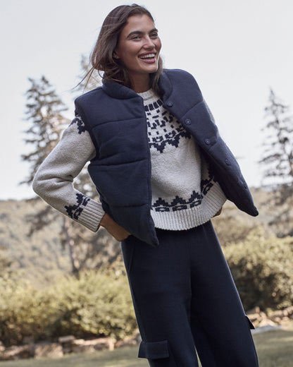 VISCOSE BLEND PUFFER VEST | Talbots